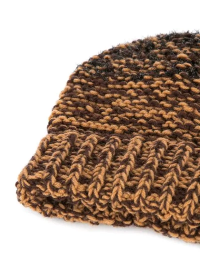 Shop 0711 Denali Hand-woven Beanie Hat In Brown