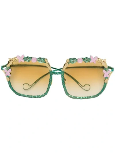 Shop Anna-karin Karlsson The Garden Sunglasses In Green