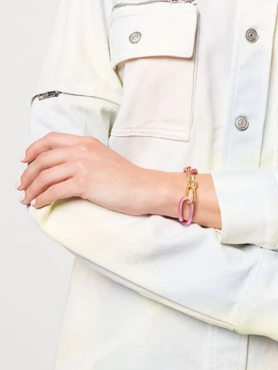 Shop Annelise Michelson Medium Wire Cord Bracelet In Pink