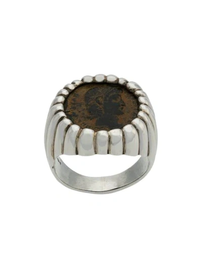 Shop Dubini Constantine Coin Ring In Metallic