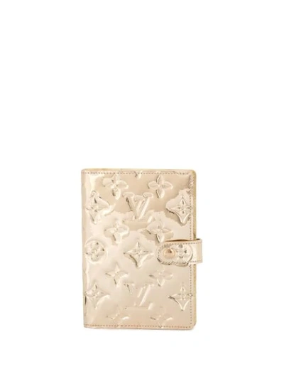 Pre-owned Louis Vuitton  Agenda Pm Notebook Cover In Gold