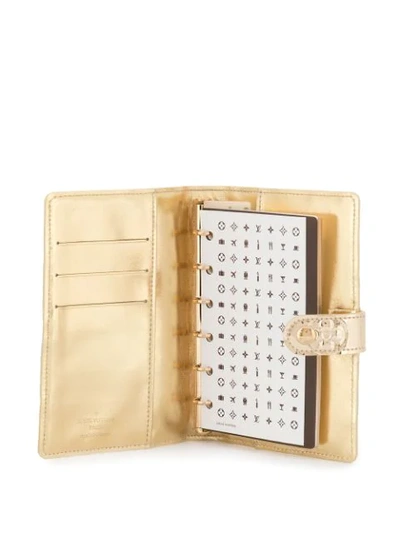 Pre-owned Louis Vuitton Agenda Pm笔记本套 In Gold