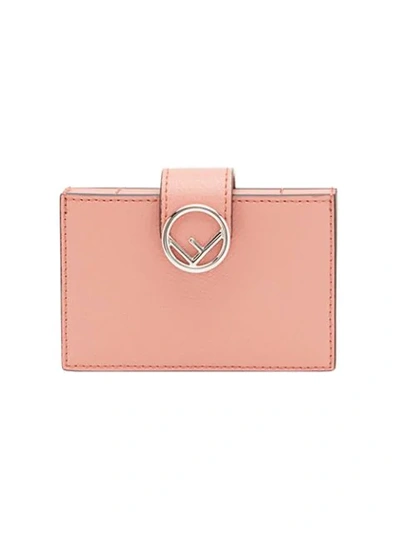 Shop Fendi Gusseted Card Holder In Pink