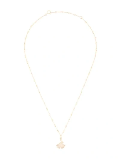 Shop Petite Grand 'lotus' Halskette In Gold