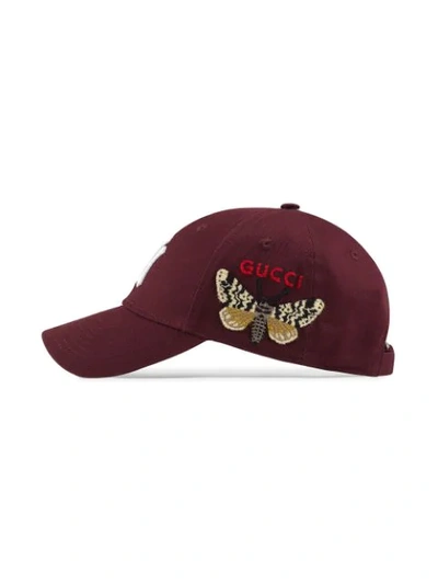Shop Gucci Baseball Cap With Ny Yankees™ Patch In Red ,multicolour