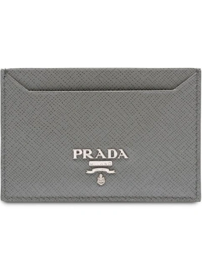 Shop Prada Kartenetui Mit Logo In Grey