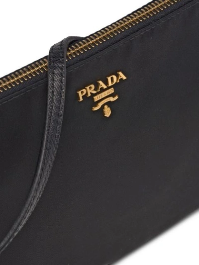 Shop Prada Logo Pouch In Black