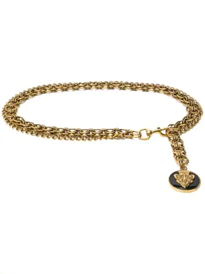 Shop Gucci Layered Chains Belt In Gold