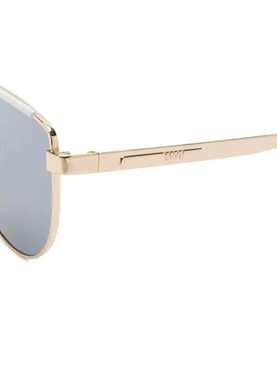 Shop Mcq By Alexander Mcqueen Eyewear Mirrored Aviator Sunglasses - Metallic