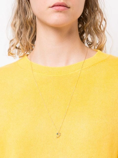 Shop Adeesse Bass Clef Musical Note Charm Necklace In Yellow