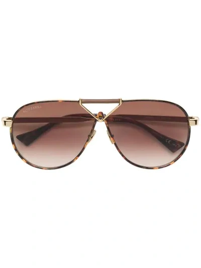 Shop Altuzarra Aviator Sunglasses In Metallic