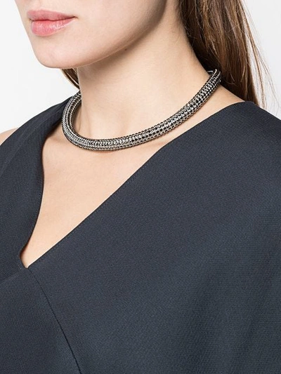 Atelier Swarovski Bolster Necklace By Christopher Kane In Black | ModeSens