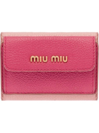 Shop Miu Miu Colour-block Wallet - Pink