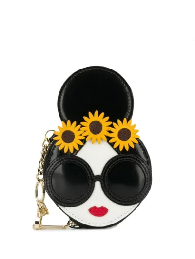 Shop Alice And Olivia Stace Face Coin Wallet In Black