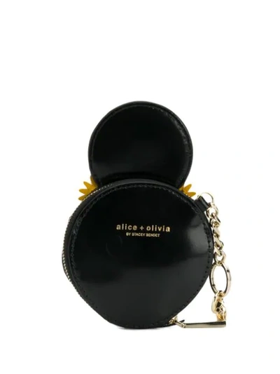 Shop Alice And Olivia Stace Face Coin Wallet In Black
