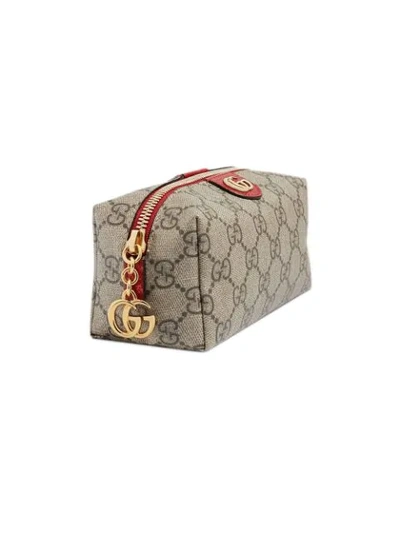 Shop Gucci 'ophidia Gg' Kosmetiktasche In Neutrals