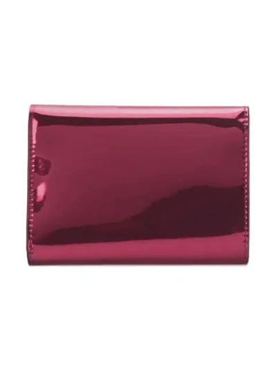 Shop Karl Lagerfeld Signature Gloss Fold Wallet - Red