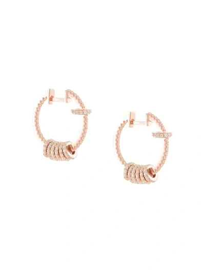 Shop Apm Monaco Small Crystal Earrings In Gold