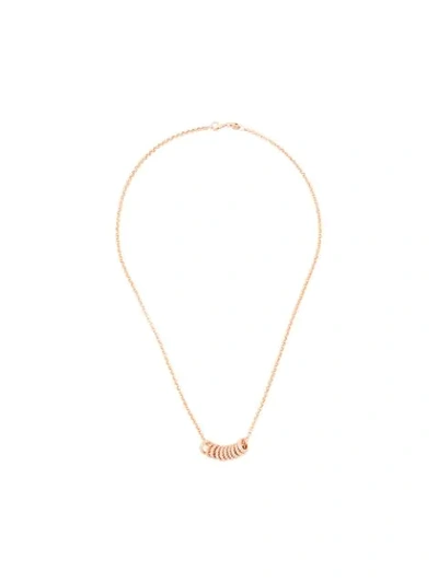 APM MONACO CRYSTAL EMBELLISHED RING NECKLACE - 金色