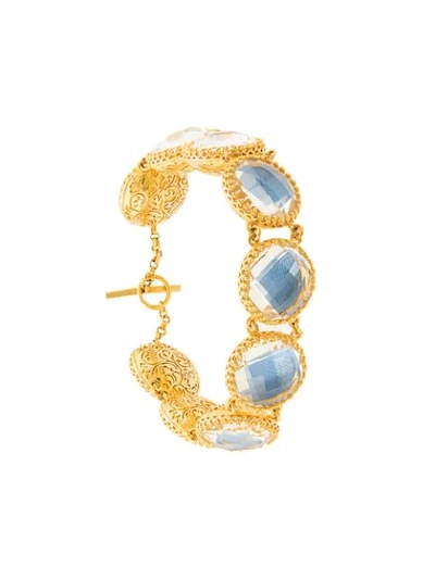 Shop Larkspur & Hawk Olivia Foil Button Bracelet In Ylwgold