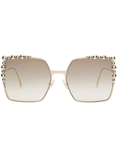 Shop Fendi Can Eye Sunglasses - Metallic