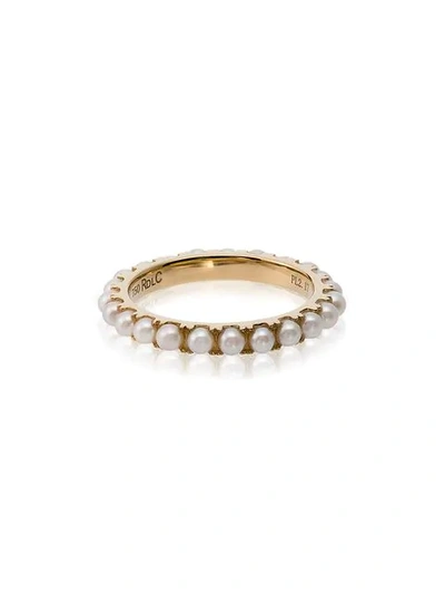 Shop Rosa De La Cruz 18k Yellow Gold Pearl Ring In White