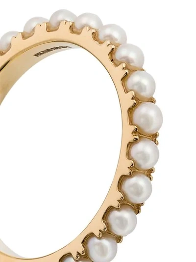 Shop Rosa De La Cruz 18k Yellow Gold Pearl Ring In White