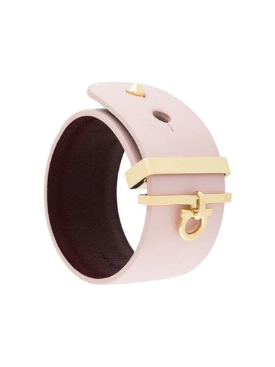 Shop Ferragamo Salvatore  Gancini Cuff Bracelet - Pink