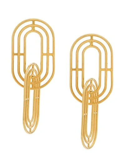 Shop Charlotte Valkeniers Minim Earrings In Gold