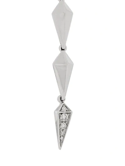 Shop Anapsara Empire State Earrings In White Gold