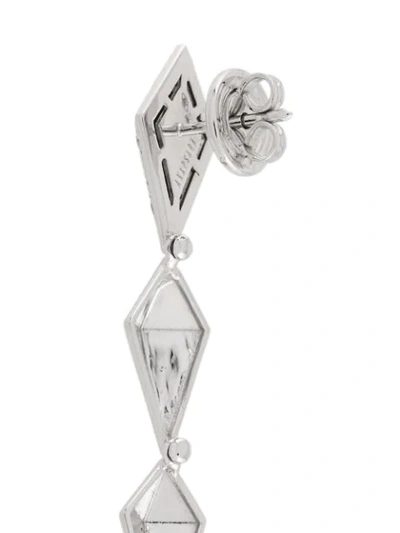 Shop Anapsara Empire State Earrings In White Gold