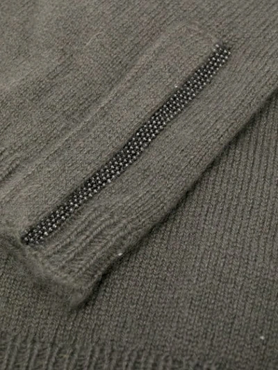 Shop Brunello Cucinelli Fine Knit Gloves In Grey