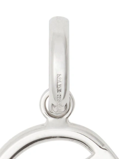 Shop Burberry Kilt Pin ‘c' Alphabet Charm In Metallic