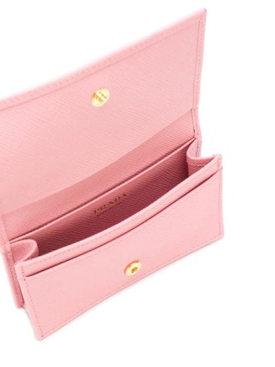 Shop Prada Foldover Top Cardholder - Pink