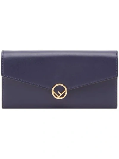 Shop Fendi F Is  Continental Wallet In Purple