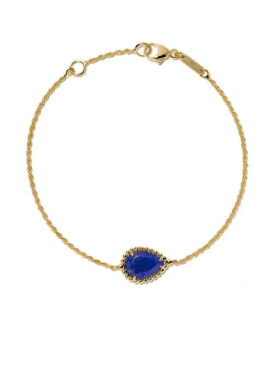 Shop Boucheron 18kt Yellow Gold Serpent Bohème Lapis Lazuli S Motif Bracelet In Yg
