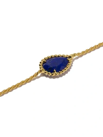 Shop Boucheron 18kt Yellow Gold Serpent Bohème Lapis Lazuli S Motif Bracelet In Yg