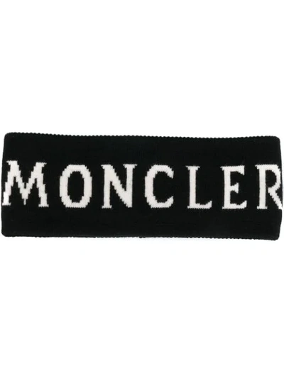 Shop Moncler Logo Headband - Black