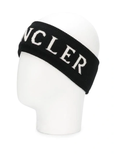 Shop Moncler Logo Headband - Black