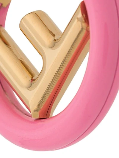 Shop Fendi Mono Logo Earring In Pink