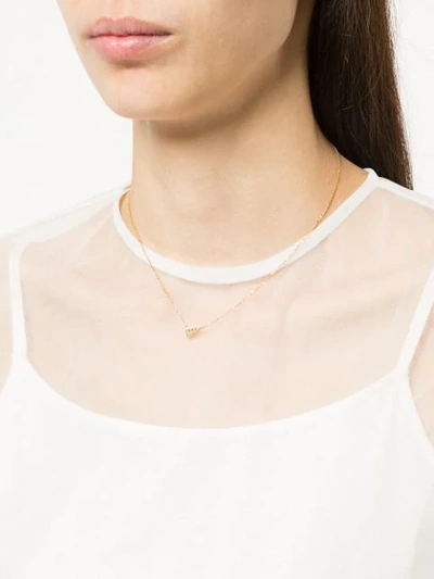 Shop Natasha Schweitzer Jennifer Side Necklace In Metallic