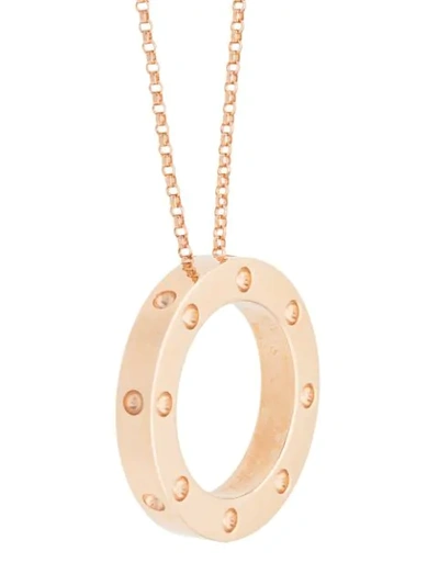 Shop Roberto Coin 18kt Rose Gold Pois Mois Pendant Necklace