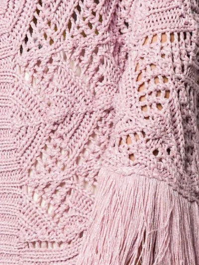 Shop Circus Hotel Fringed Crochet Shawl In Pink