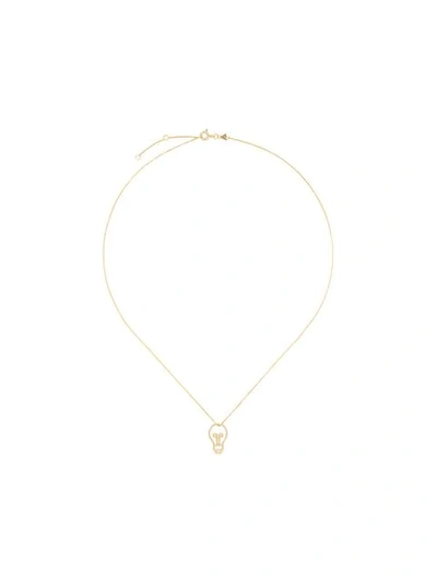 Shop Aliita Lightbulb Necklace In Gold