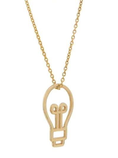 Shop Aliita Lightbulb Necklace In Gold