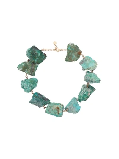 Shop Marta Larsson Green Chrysocolla Not A Pearl Necklace