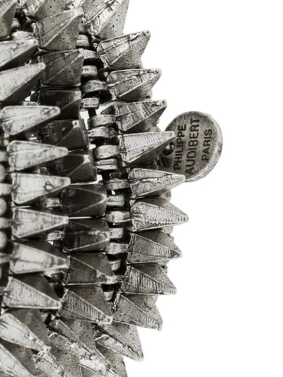 Shop Philippe Audibert Elasticated Spike Bracelet - Metallic