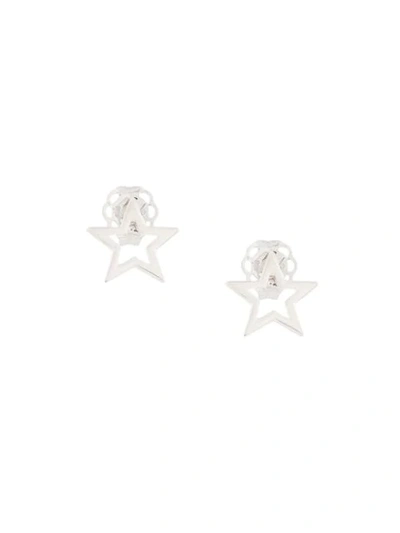 Shop Natasha Schweitzer Star Stud Earrings In Silver