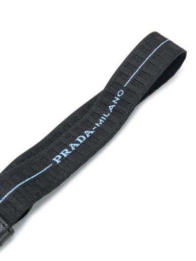 Shop Prada Stretch Suspender In Black