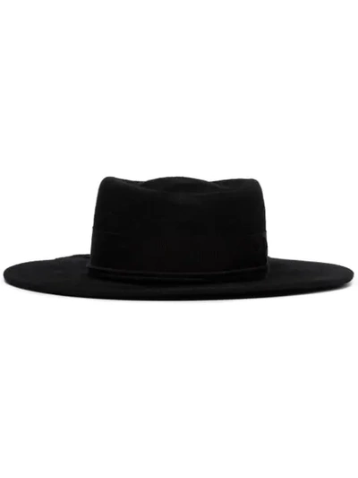 Shop Ruslan Baginskiy Ribbon-trim Fedora Hat In Black